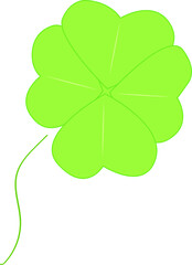 green clover flat design illustration 
