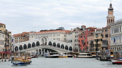 Fototapeta na wymiar le pont Rialto à Venise en Italie