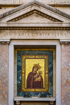 Image of sacred virgin Maria Delle Grazie in Porta Angelica, Rome, Italy