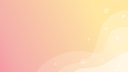 Pastel abstract dream background with wave and star 