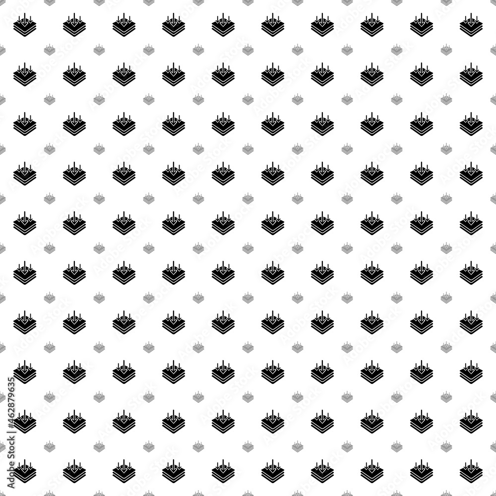 Poster square seamless background pattern from black absorbent symbols are different sizes and opacity. the