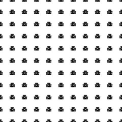 Square seamless background pattern from geometric shapes. The pattern is evenly filled with big black castle symbols. Vector illustration on white background