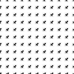 Square seamless background pattern from black nipple symbols. The pattern is evenly filled. Vector illustration on white background
