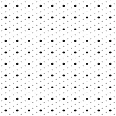 Square seamless background pattern from geometric shapes are different sizes and opacity. The pattern is evenly filled with small black pumpkin symbols. Vector illustration on white background