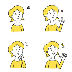 若い女性セット