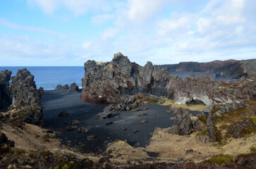 Lovely Coastal View of Dritvik Beach in Iceland