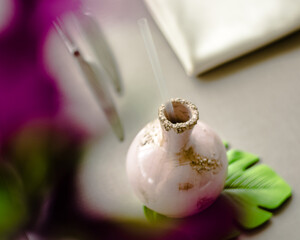 beautiful and interesting cocktail glasses for tropical cocktails at a restaurant