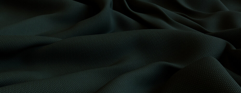 Dark Green Autumn Background.