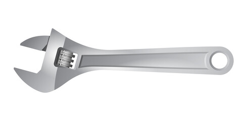 Spanner pipe wrench - realistic illustration