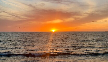 sunset on the beach