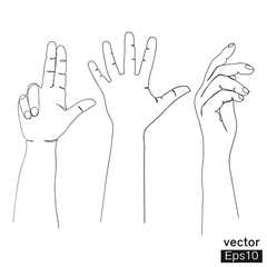 Hand continueous line drawing. One line drawing. Continuous line drawing. Vector illustration,vector illustration for tattoo, t-shirt, cup and printing.