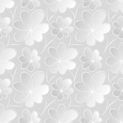 Floral background. Seamless pattern for decoration. Ornate pattern with flowers. Vector illustration