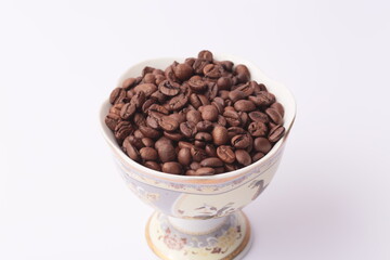 coffee beans in a cup