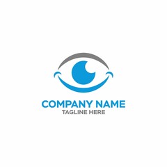 Obraz premium smile eye care logo design