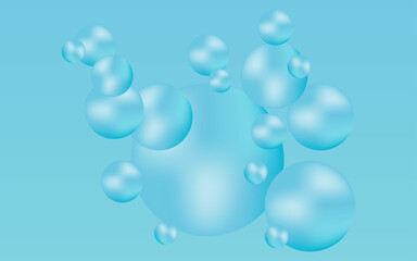 3d blue bubble ball abstract background texture illustration