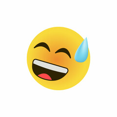 3d emoji smile, sad, laugh, tears, happy illustration design