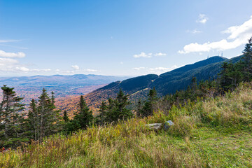 overlooking valley at stowe vermont