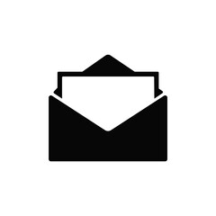 Open envelope icon vector. Mail sign