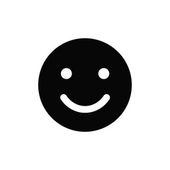 Happy icon vector. Smile sign