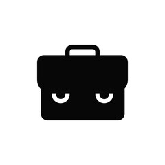 Suitcase icon vector. Briefcase sign