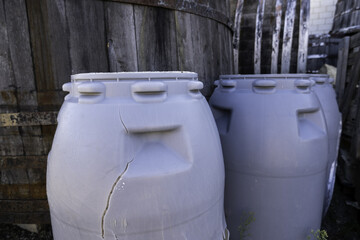 Abandoned Plastic Barrels