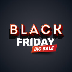 Black Friday banner. Big sale
