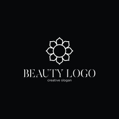 Beautiful logo design with lotus flower Logo concept for beauty center spa hotel fashion