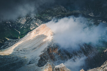 View from via ferrata Ivano Dibona, Dolomites, Italy