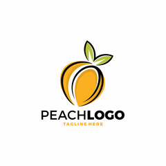 Creative Peach Orange Logo Symbol Design Illustration

