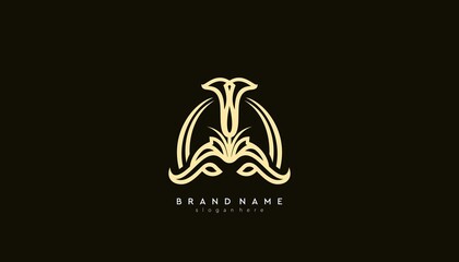 Abstract Magic Flower Logo Design. Luxury Line Editable. Creative vector based icon template.