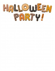 Obraz premium Halloween party! Cookies on white background - 3D illustration