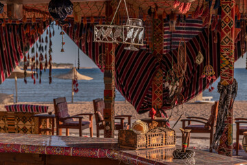 traditional coffeeshop in Egypt at red sea near Hurghada
