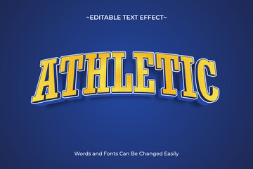Athletic Editable Text Effect Vector