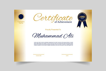 Certificate Achievement Blend Gold