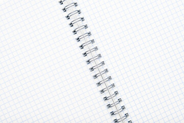 Blank empty open spiral notebook background with copy space, study, education and planning concept