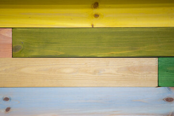 Background from multi-colored wooden boards.