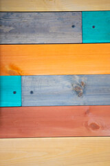 Background from multi-colored wooden boards.