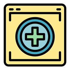 Obraz premium Medical webpage icon. Outline medical webpage vector icon color flat isolated