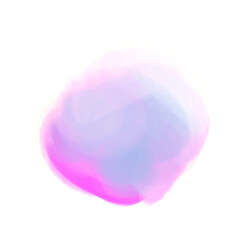 Watercolor spot on white. Colored aquarelle blotch on isolated background. Backdrop for design. Art creation. Doodle for inscriptions. Watercolour splotch. Light blur stain. Cute texture