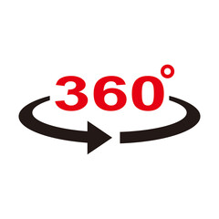 360 view icon vector illustration sign