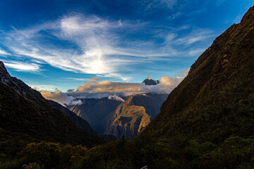 Obraz premium From Cusco, Inca Trail To Machu Picchu, Inca, Porters, Urubamba Valley. Hiking South America 