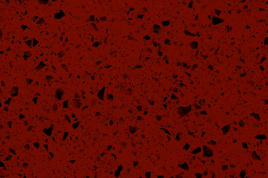 red quartz surface for creative concept background. close up artificial stone showing stone pigments, crystal, sand, mineral texture and pattern. counter top texture, granite imitation texture.