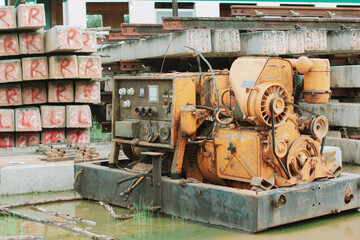 old rusty tractor