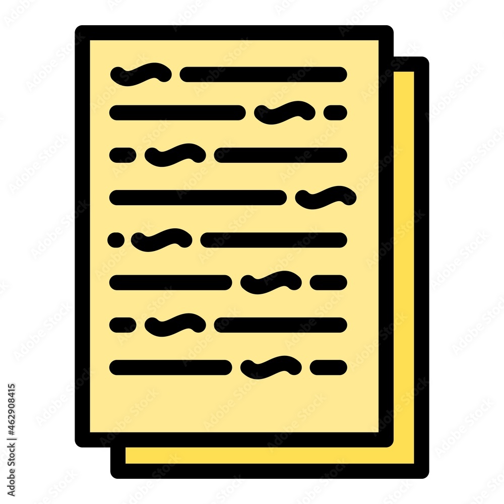 Poster cipher code icon. outline cipher code vector icon color flat isolated