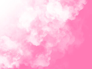 Fototapeta premium Sky with beautiful clouds. Cloud background. Pink cloud texture background. White Clouds on pink background.