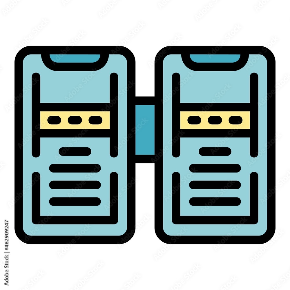 Poster password devices icon. outline password devices vector icon color flat isolated