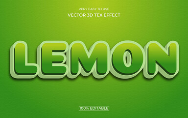 Lemon text effect design.