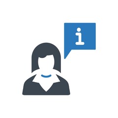 Information woman icon