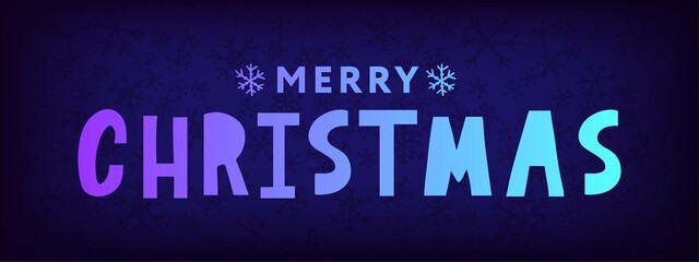 Banner Merry Christmas Holiday New Year Letter font Vector illustration