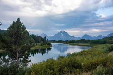 Mount Moran and the Oxbow Bend of the Snake River, Grand Teton National Park, Wyoming, USA